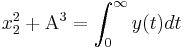 x_2^2 + \Alpha^3 = \int _0 ^{\infin} y(t) dt