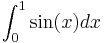 \int_{0}^1 \sin(x) dx