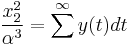 \frac{x_2^2}{\alpha^3} = \sum  ^{\infin} y(t) dt