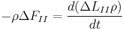 - \rho \Delta F_{II} = \frac{d (\Delta L_{II} \rho)}{d t}